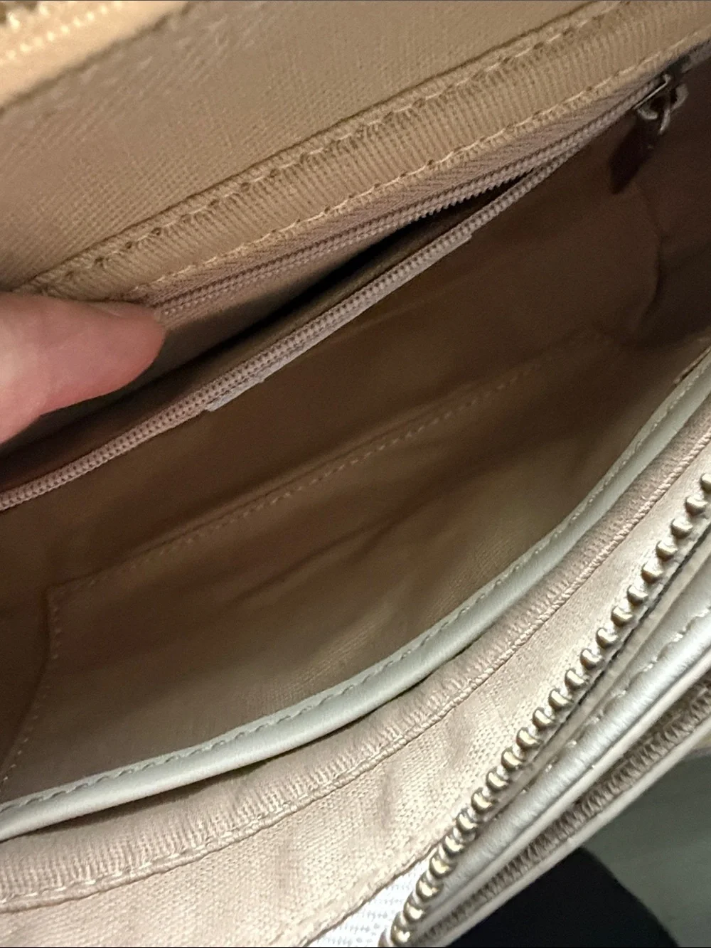 Elegant Cream Crossbody Bag with Flap - Everyday Shoulder Bag